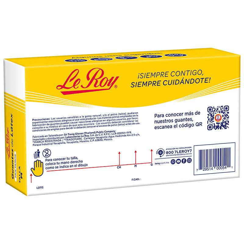 Guante Látex Multiusos Mediano - Paq con 10 cjas de 100 pz c/u