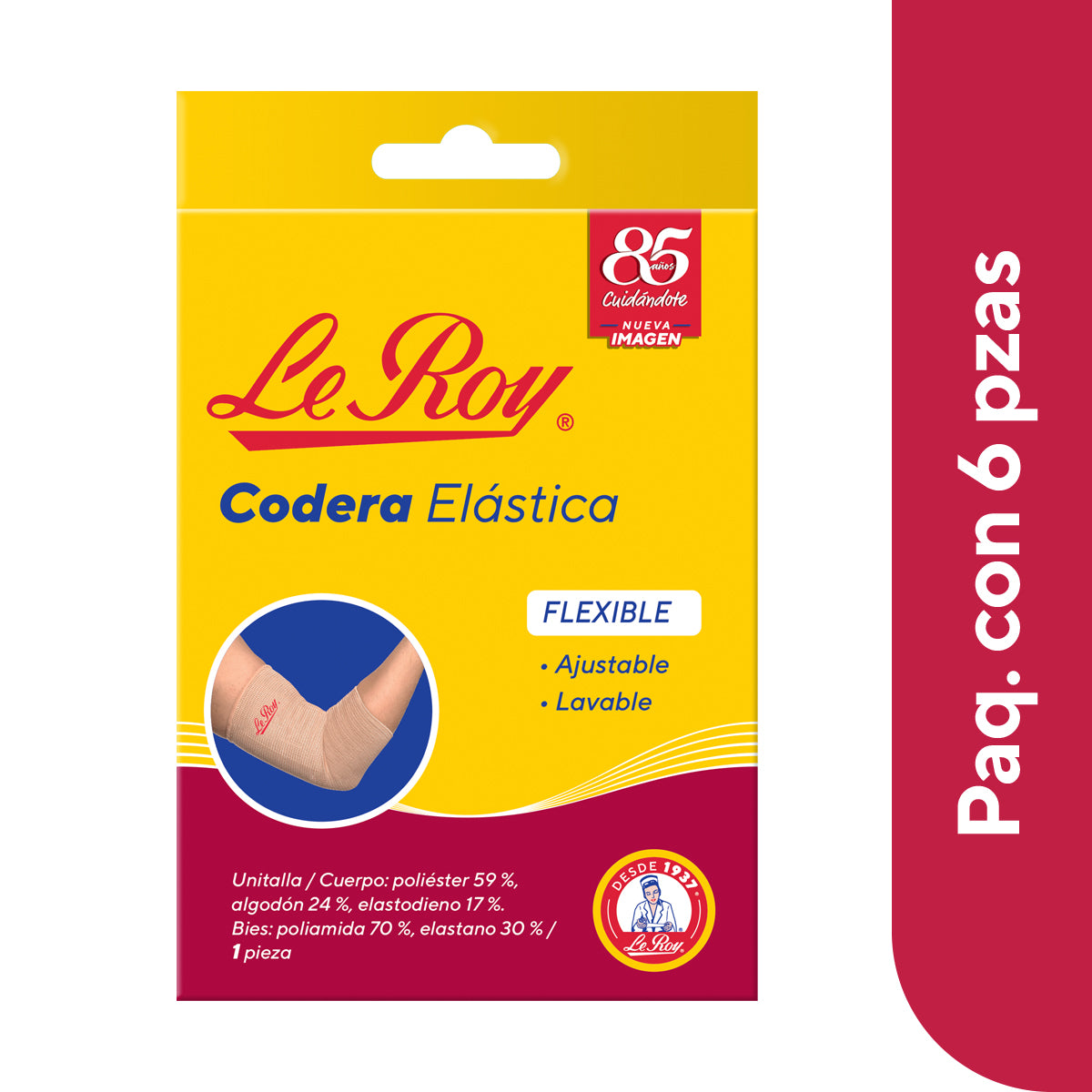 Codera Elástica Unitalla - Paq con 6 pz