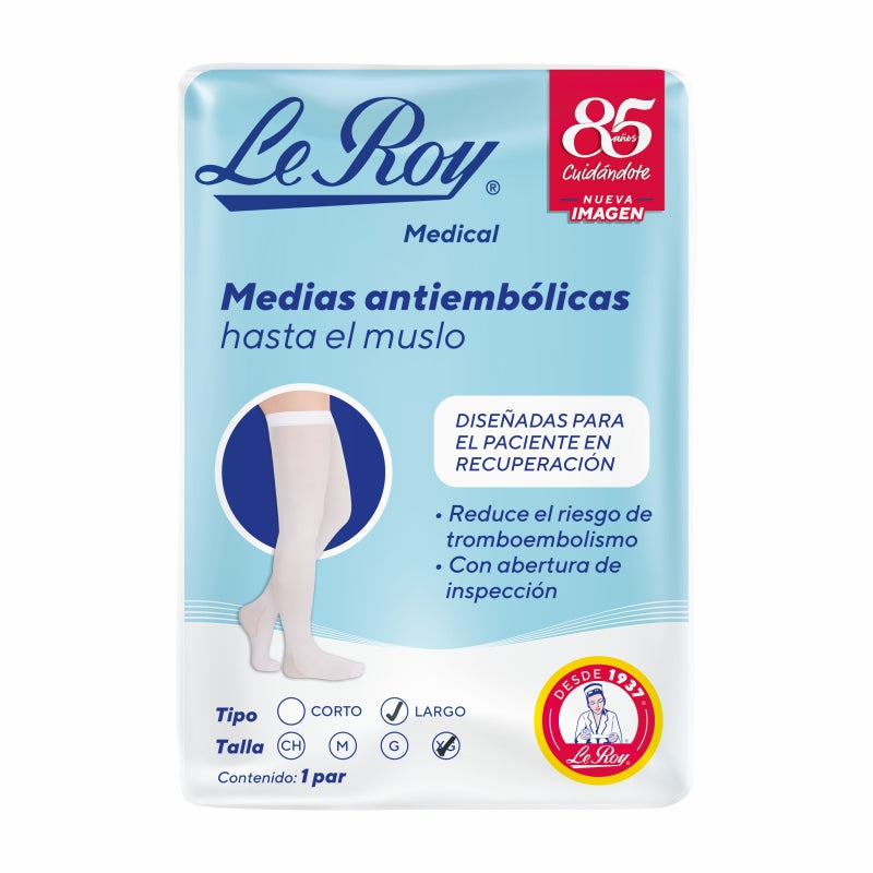 Media Antiembólica Muslo Grande - Paq con 10 pares