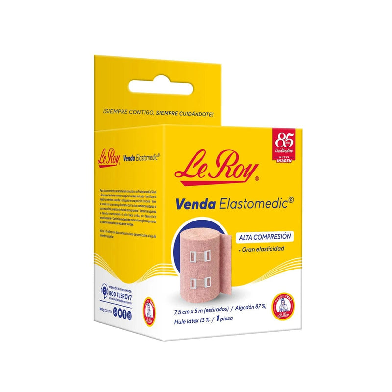 Elastomedic Venda de 7.5 cm x 5 m - Paq con 12 pz