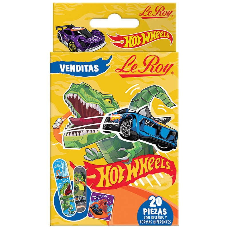 Le Roy Hot Wheels Venditas Adhesivas Surtidas con 20 piezas