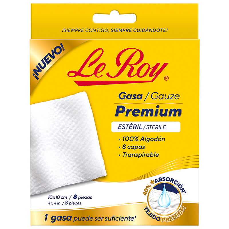 Premium Gasa Esteril 10X10 - Paq con 22 cajillas de 8pz c/u