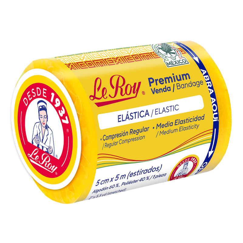 Premium Venda Elástica de 5 cm x 5 m - Paq con 24 pz