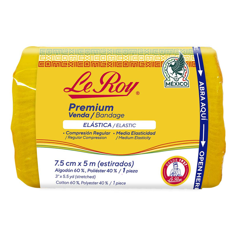 Premium Venda Elástica de 7.5 cm x 5 m - Paq con 24 pz