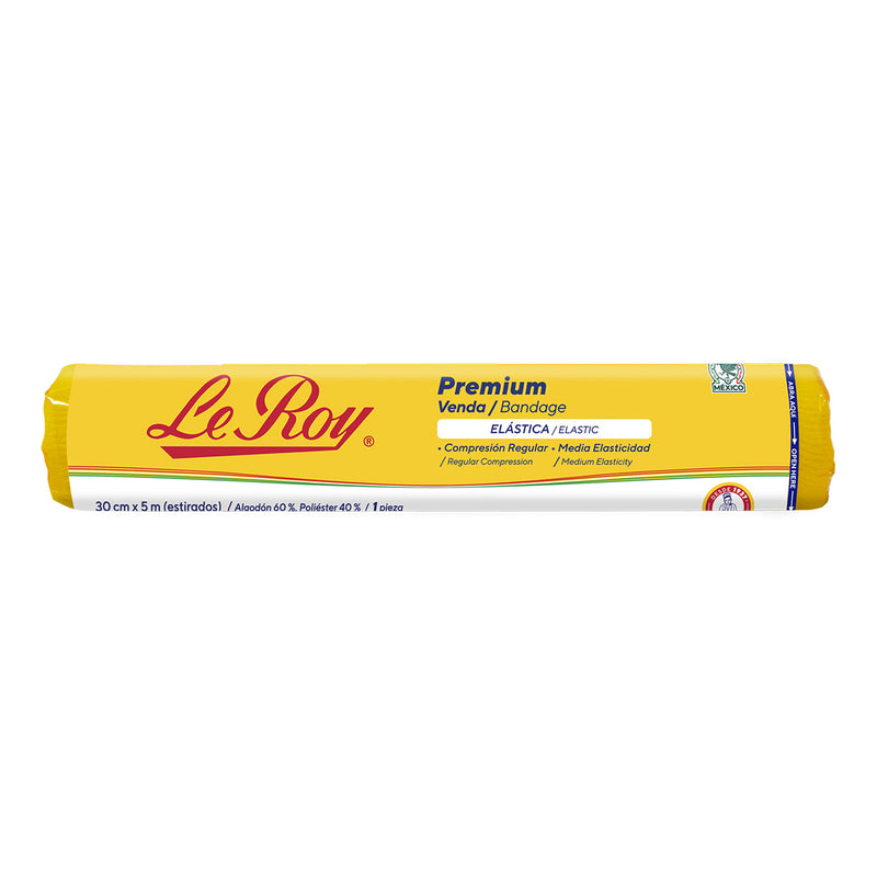 Premium Venda Elástica de 30 cm x 5 m - Paq con 8 pz
