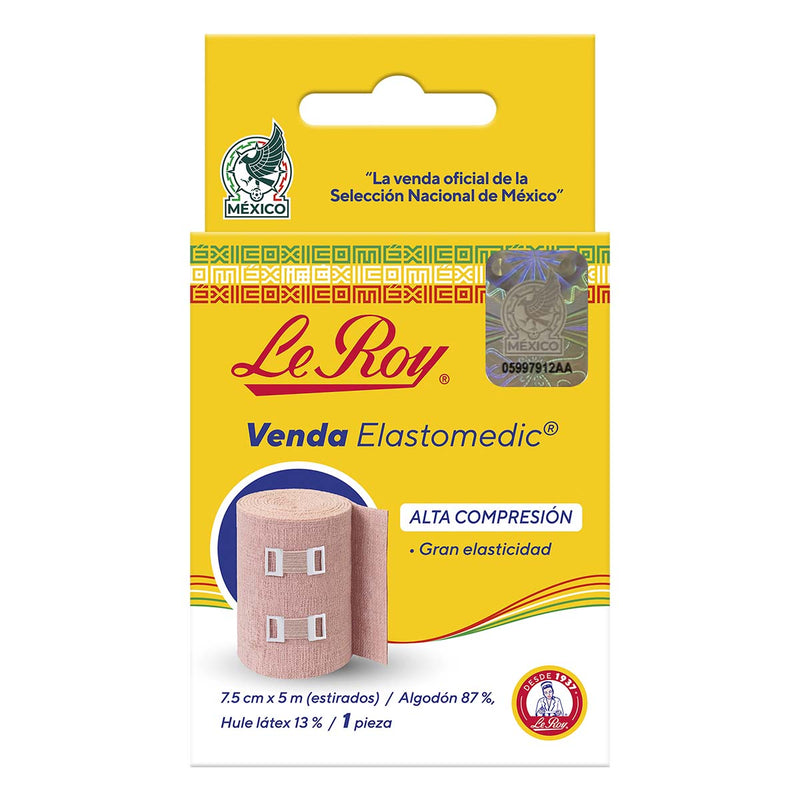 Elastomedic Venda de 7.5 cm x 5 m - Paq con 12 pz