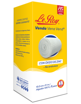 Le Roy Vena Vend Venda con Oxido Zinc 10.2 cm x 9.1 m con 1 pieza