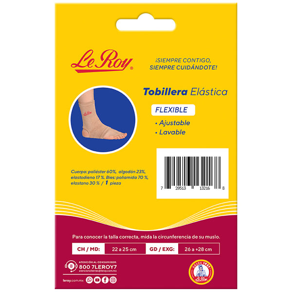 Tobillera Elástica G/EXG - Paq con 6 pz - Laboratorios Le Roy