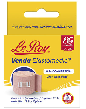 Le Roy Elastomedic Venda 5 cm x 5 m con 1 pieza