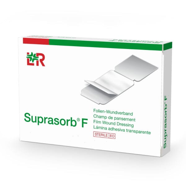 Lohmann & Rauscher Suprasorb F, Apósito de película transparente para heridas, estéril de 5x7cm Caja con 10 piezas